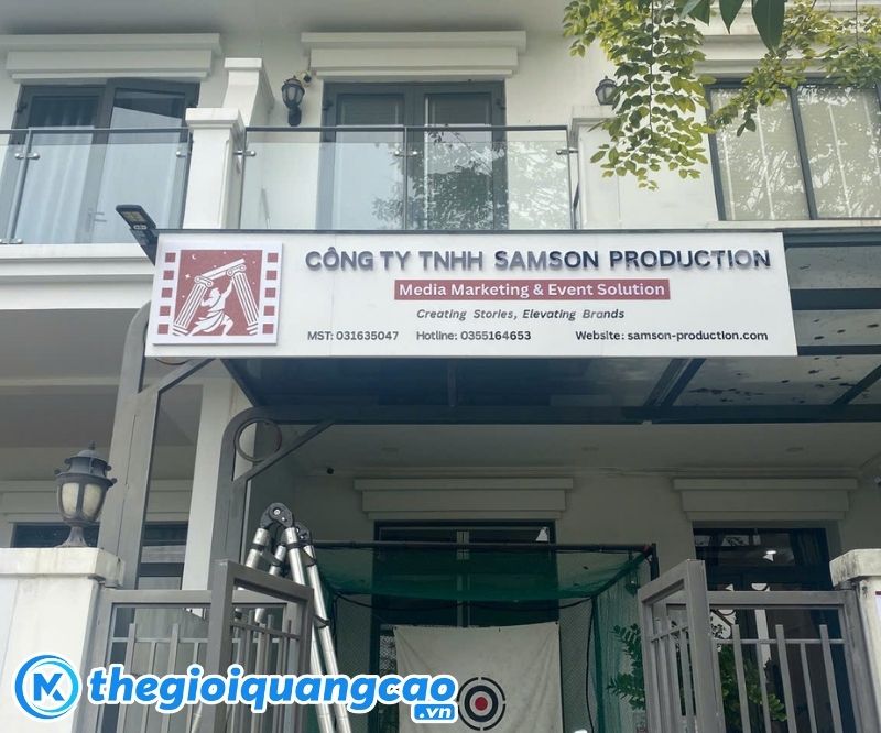 Dự án thi công bảng hiệu công ty TNHH Samson Production