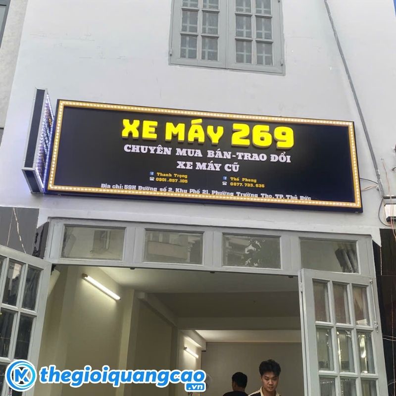 Dự án làm bảng hiệu mặt dựng alu tiệm xe máy 269