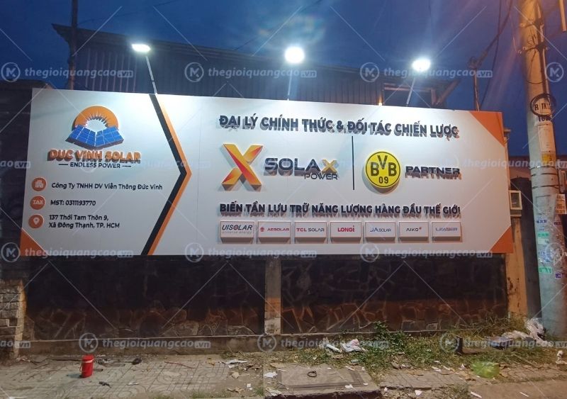 Dự án thi công bảng hiệu công ty tnhh dv viễn thông đức vinh