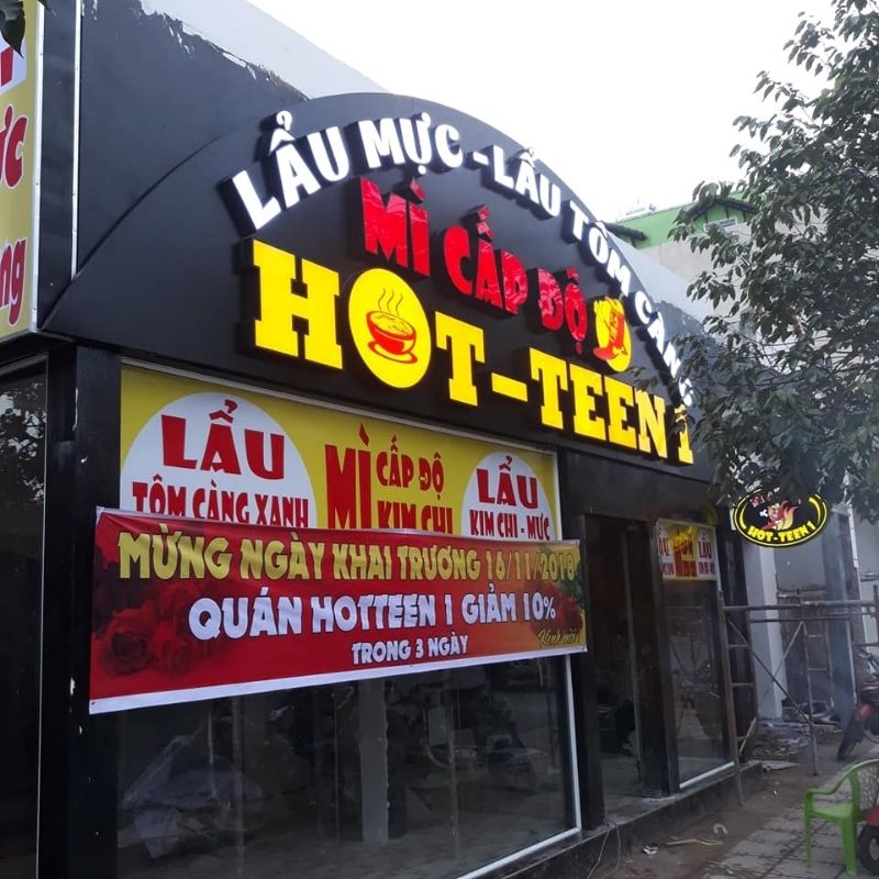 Mẫu bảng hiệu alu cho quán lẩu