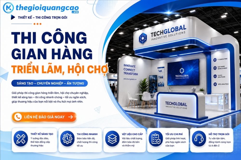 Thiết Kế Thi Công Gian Hàng Triển Lãm, Hội Chợ Trọn Gói TPHCM