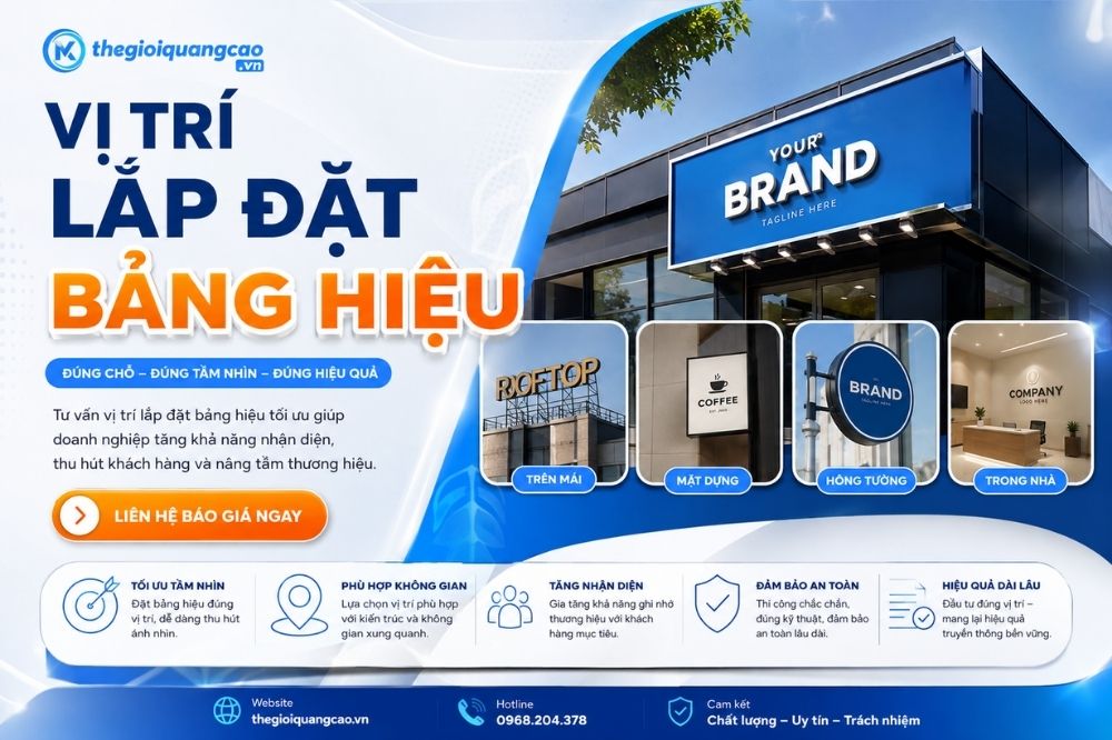 Bí Quyết Chọn Vị Trí Lắp Đặt Bảng Hiệu Đúng Luật, Hiệu Quả