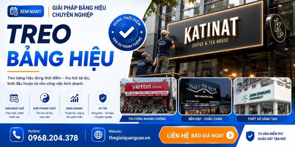 Xem Ngày Tốt Treo Bảng Hiệu Hợp Phong Thủy, Tài Lộc Năm 2026
