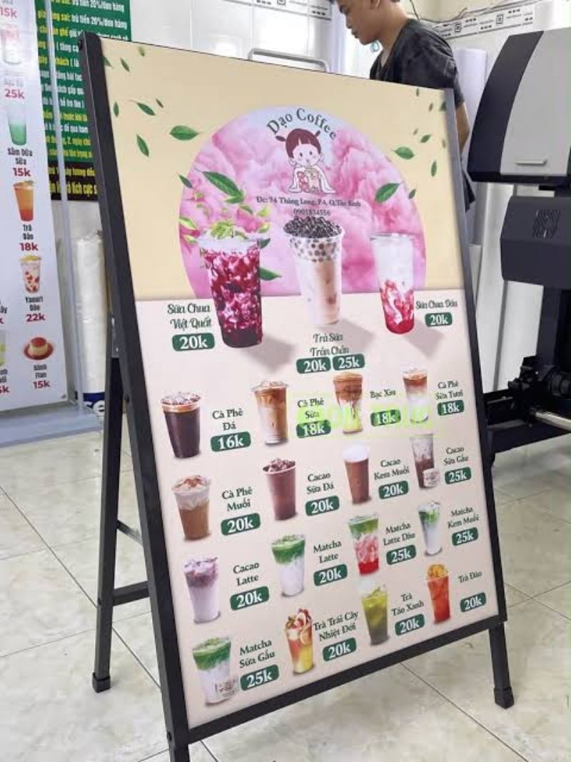 Bảng hiệu đứng cho qu&aacute;n cafe