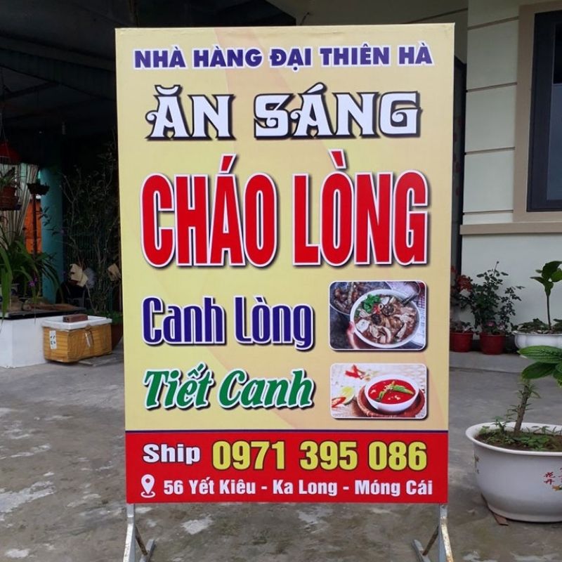 Biển quảng c&aacute;o đứng nh&agrave; h&agrave;ng đại thi&ecirc;n h&agrave;
