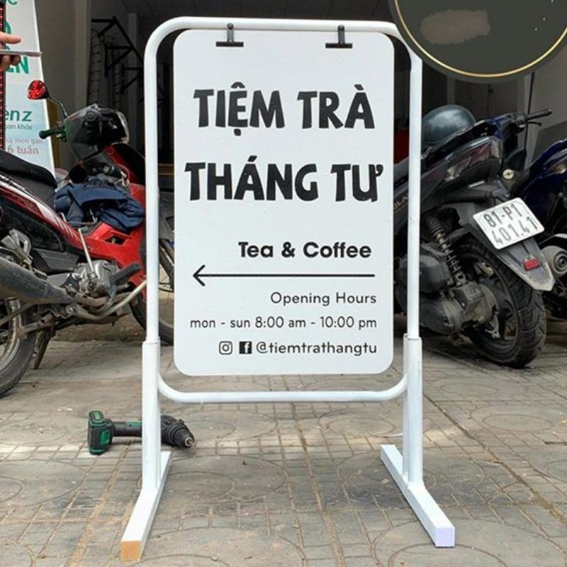 Bảng hiệu đứng 2 mặt