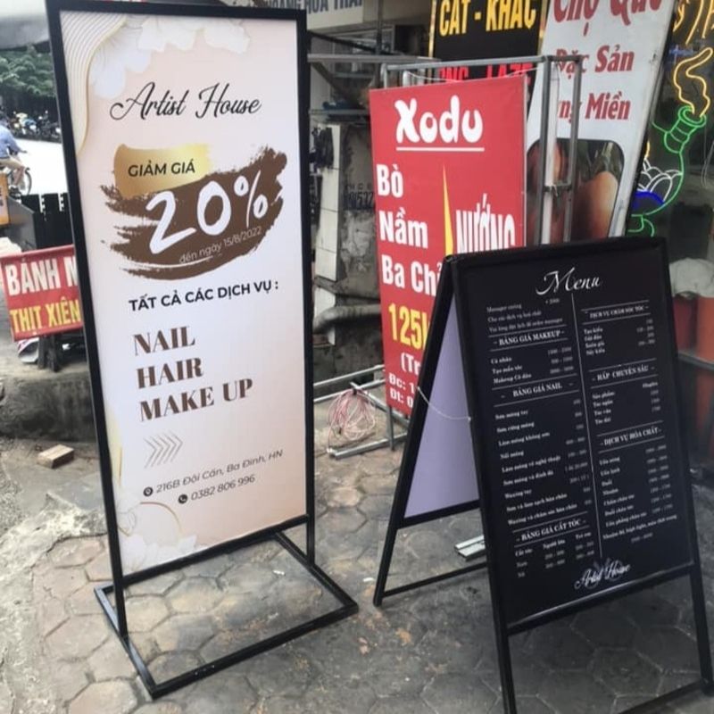 K&iacute;ch thước bảng hiệu đứng ti&ecirc;u chuẩn