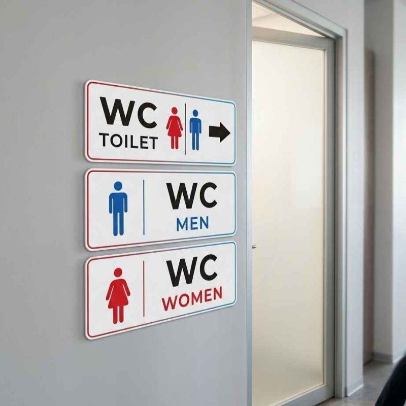 Mẫu biển chỉ dẫn wc