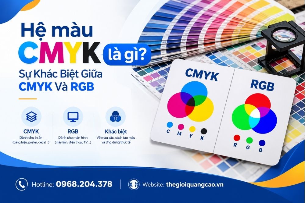 Hệ màu CMYK là gì? Sự Khác Biệt Giữa CMYK Và RGB