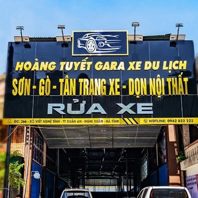 Bảng hiệu alu gương đen bóng