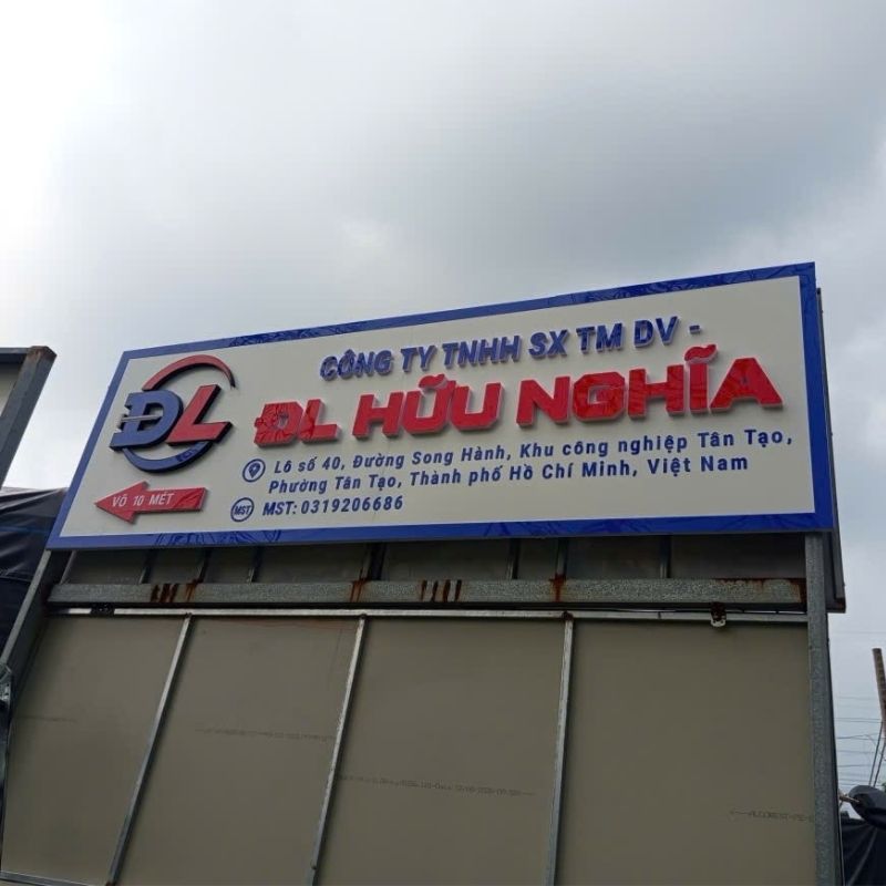 Bảng hiệu mặt tiền c&ocirc;ng ty