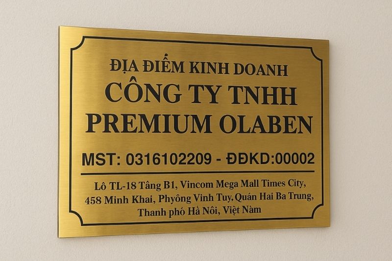 Biển c&ocirc;ng ty địa điểm kinh doanh
