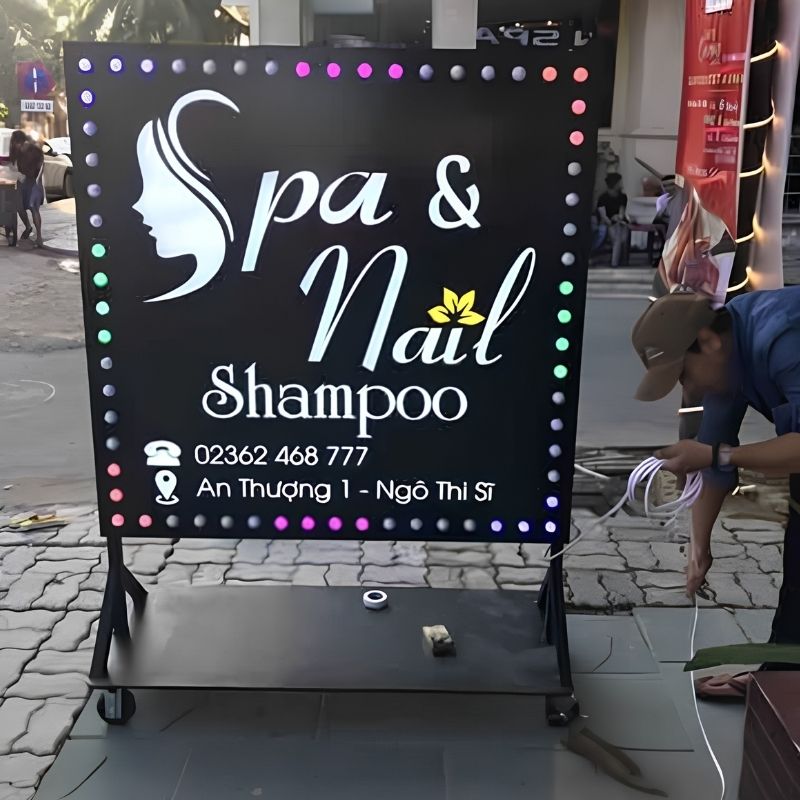 Biển vẫy đứng tiệm spa