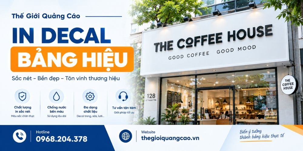 In Decal Bảng Hiệu: Ph&acirc;n Loại, Ưu Điểm V&agrave; Ứng Dụng