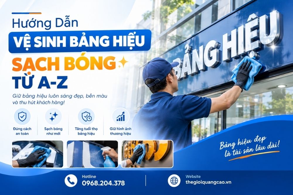 Hướng Dẫn Vệ Sinh Bảng Hiệu Sạch Bóng Từ A-Z
