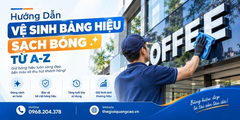 Hướng Dẫn Vệ Sinh Bảng Hiệu Sạch Bóng Từ A-Z