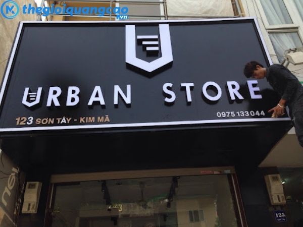 Công trình thi công bảng hiệu Urban Store