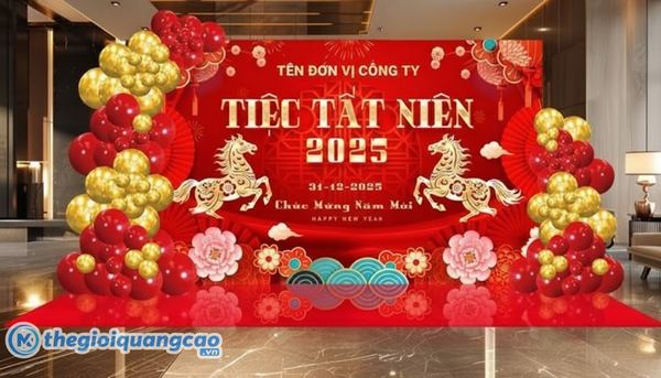 Thi c&ocirc;ng backdrop tất ni&ecirc;n gi&aacute; rẻ, trọn g&oacute;i