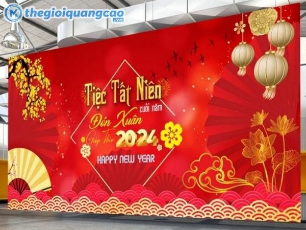 Mẫu background tiệc tất ni&ecirc;n đ&oacute;n xu&acirc;n