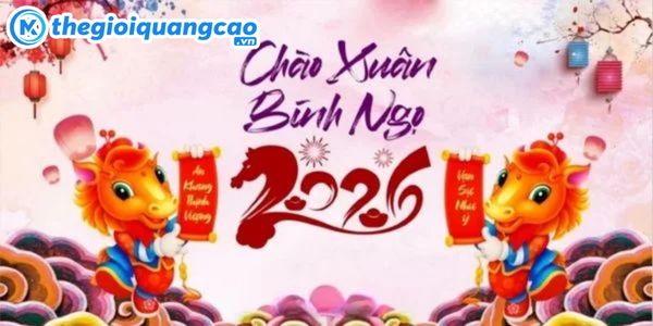  Mẫu background tết ch&agrave;o xu&acirc;n b&iacute;nh ngọ 2026 