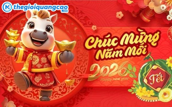 Mẫu backdrop tết ch&uacute;c mừng năm mới