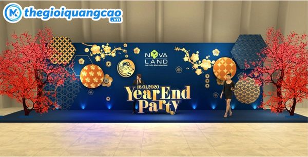 Dịch vụ thi c&ocirc;ng backdrop tết uy t&iacute;n gi&aacute; rẻ tại TPHCM