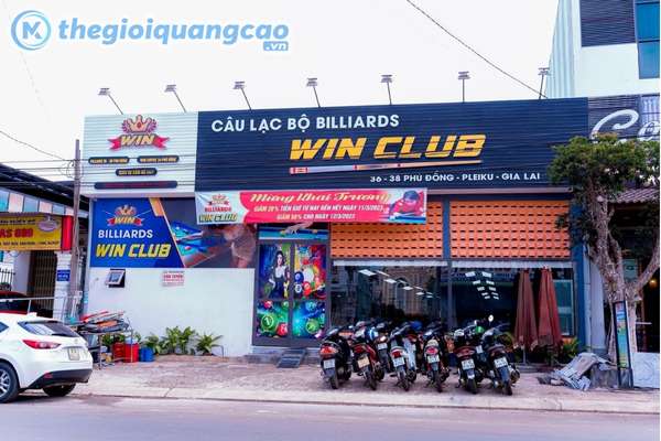 Thi c&ocirc;ng bảng hiệu quảng c&aacute;o bida gi&aacute; rẻ, chất lượng