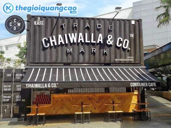 Mẫu bảng hiệu cafe phong c&aacute;ch tối giản