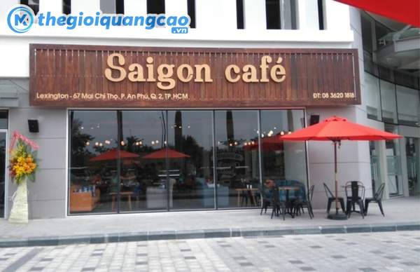 Mẫu bảng quảng c&aacute;o qu&aacute;n cafe s&agrave;i g&ograve;n