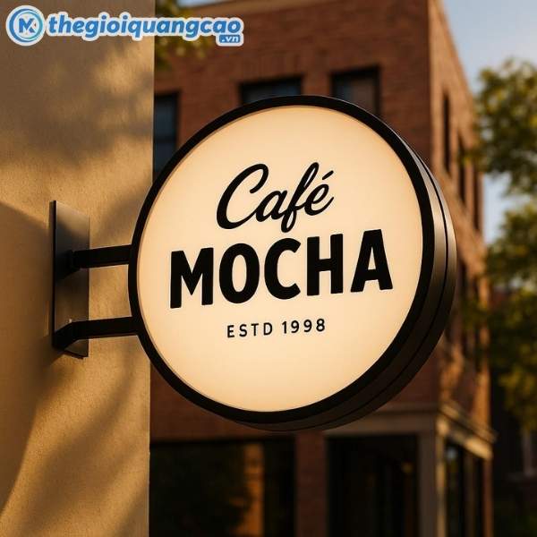 L&agrave;m bảng hiệu hộp đ&egrave;n qu&aacute;n cafe