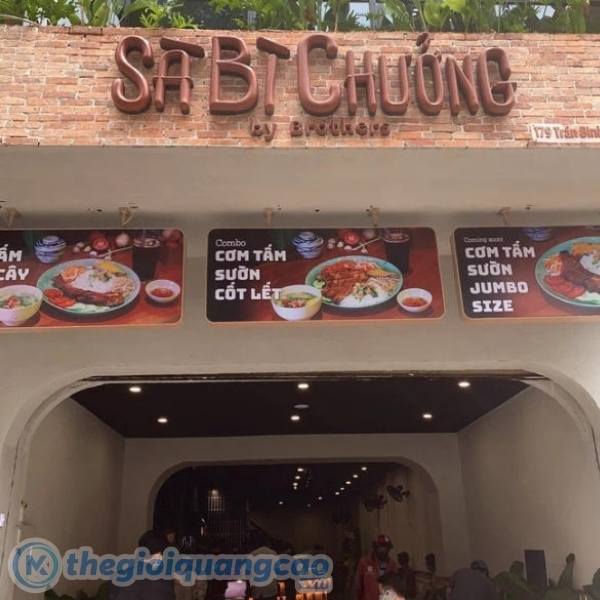 Mẫu bảng hiệu cơm tấm phong c&aacute;ch vintage