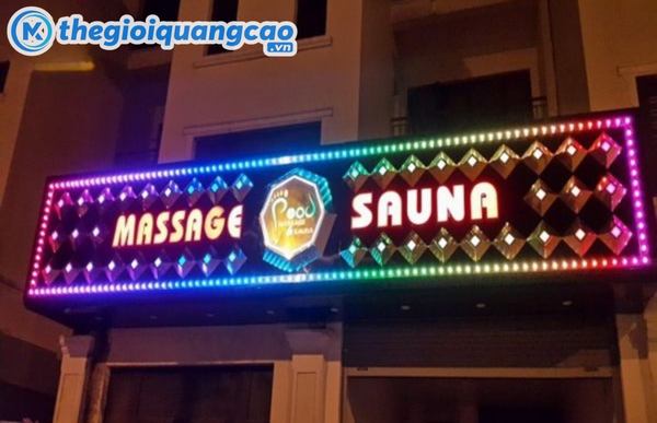  Mẫu biển quảng c&aacute;o massage sauna chạy led 