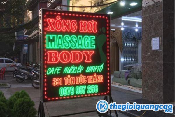 Mẫu biển vẫy quảng c&aacute;o masage, x&ocirc;ng hơi