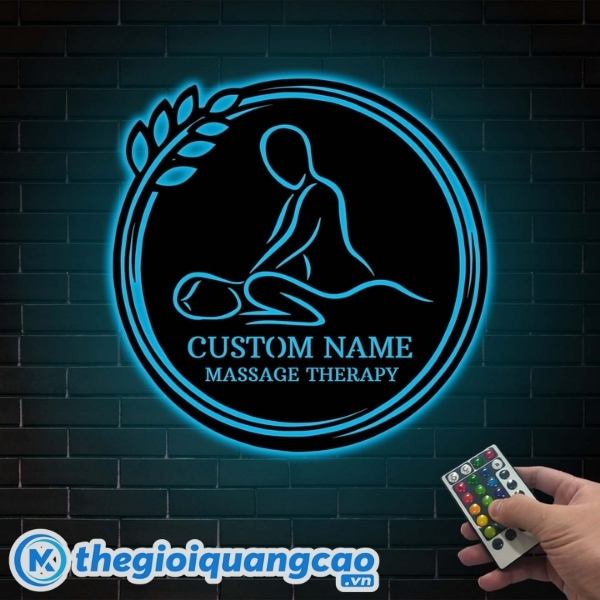 L&agrave;m bảng hiệu massage kết hợp đ&egrave;n neon sign