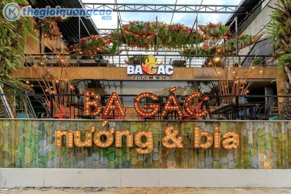 Mẫu bảng hiệu quảng c&aacute;o qu&aacute;n nhậu Ba G&aacute;c