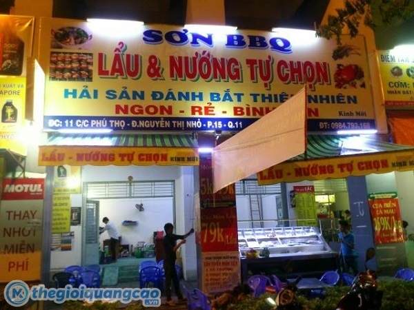 L&agrave;m bảng hiệu qu&aacute;n nhậu bạt hiflex