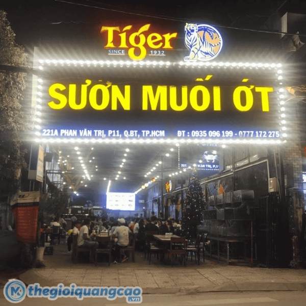 Mẫu bảng hiệu qu&aacute;n nhậu ngo&agrave;i trời độc đ&aacute;o