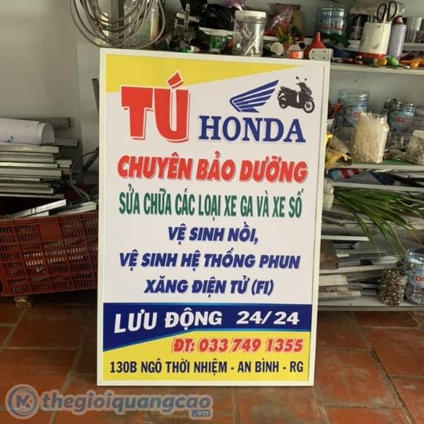 Mẫu bảng hiệu sửa xe Honda