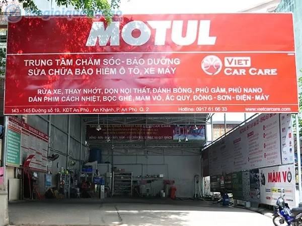 Mẫu bảng hiệu sửa xe in bạt Hiflex