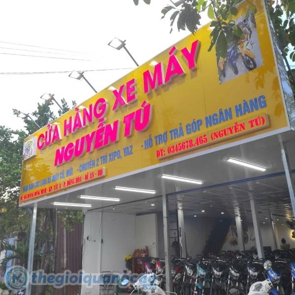 Thiết kế bảng hiệu sửa xe m&aacute;y đẹp