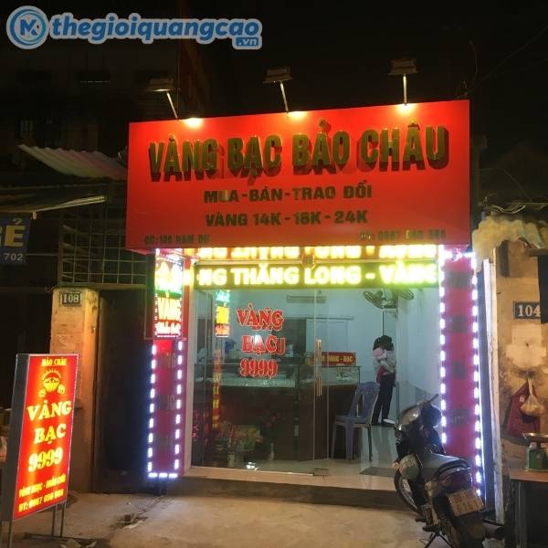 Mẫu bảng hiệu quảng c&aacute;o tiệm v&agrave;ng bạc bảo ch&acirc;u