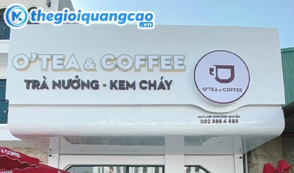 Mẫu bảng hiệu tr&agrave; sữa v&agrave; cafe
