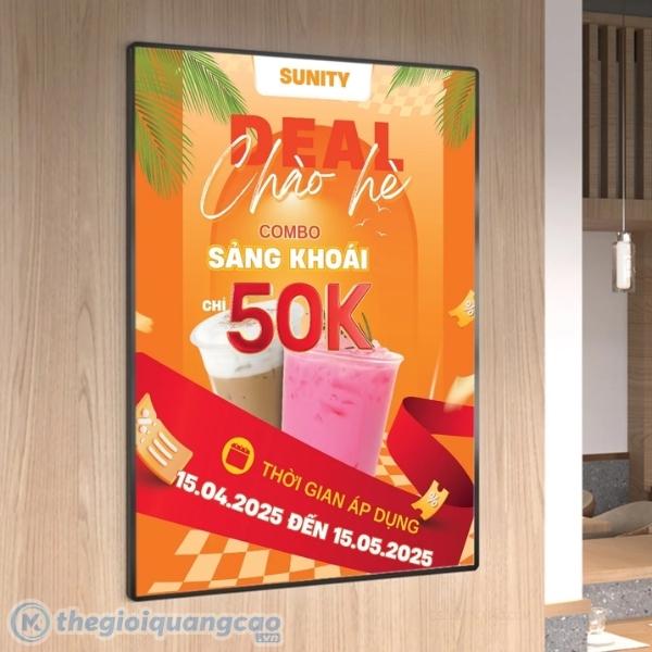 Thiết kế bảng menu đ&egrave;n LED qu&aacute;n nước theo y&ecirc;u cầu&nbsp;