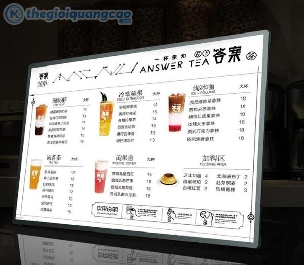 Dịch vụ l&agrave;m bảng menu đ&egrave;n LED gi&aacute; rẻ tại TPHCM