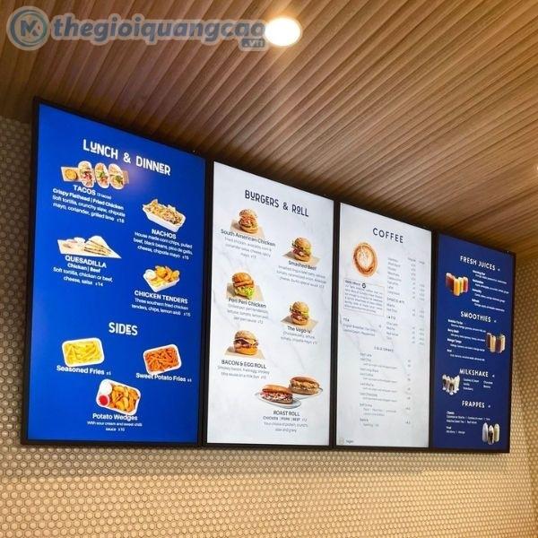 Dịch Vụ L&agrave;m Bảng Menu Đ&egrave;n Led Theo Y&ecirc;u Cầu