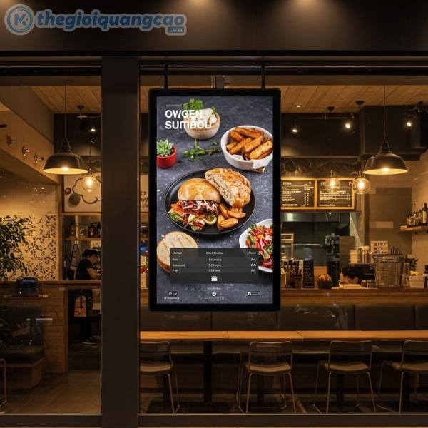 Thi c&ocirc;ng bảng hiệu menu đ&egrave;n LED nh&agrave; h&agrave;ng