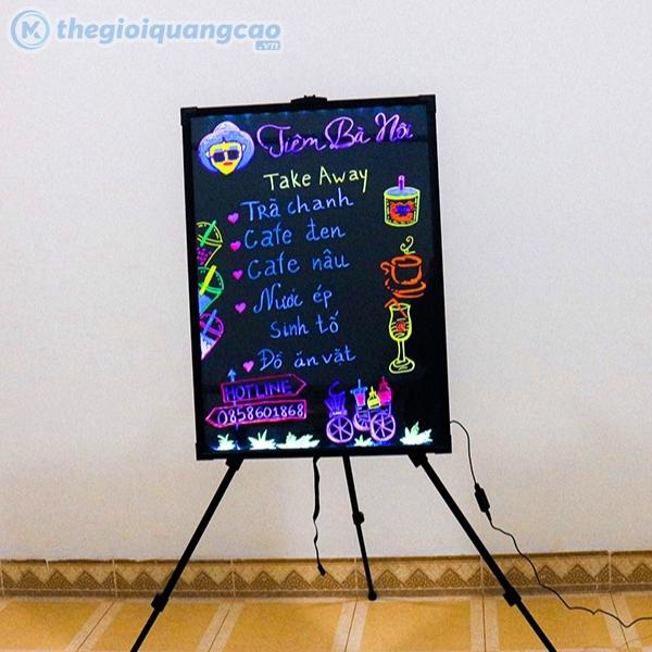 Mẫu bảng menu LED viết tay