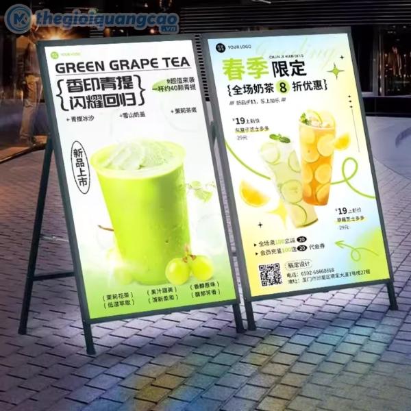 Mẫu bảng menu LED đứng