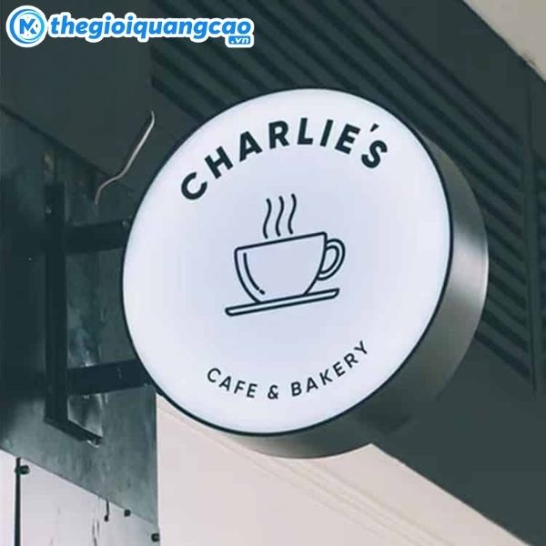 Biển vẫy hộp đ&egrave;n mica h&uacute;t nổi