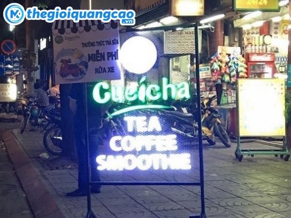 Biển vẫy led qu&aacute;n cafe gi&aacute; rẻ &aacute;nh s&aacute;ng mạnh, si&ecirc;u thu h&uacute;t